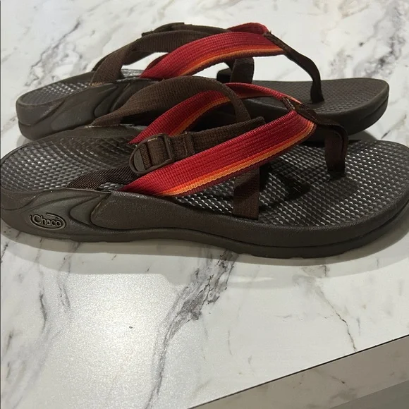 Chaco Women's Sandals in Brown and Red - Picture 4 of 9